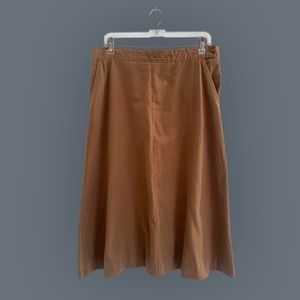 Faux Suede Tan Wrap Skirt